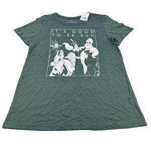 Disney Villains Women's Size XS It's Good To Be Bad Short Sleeve Tee Shirt Green